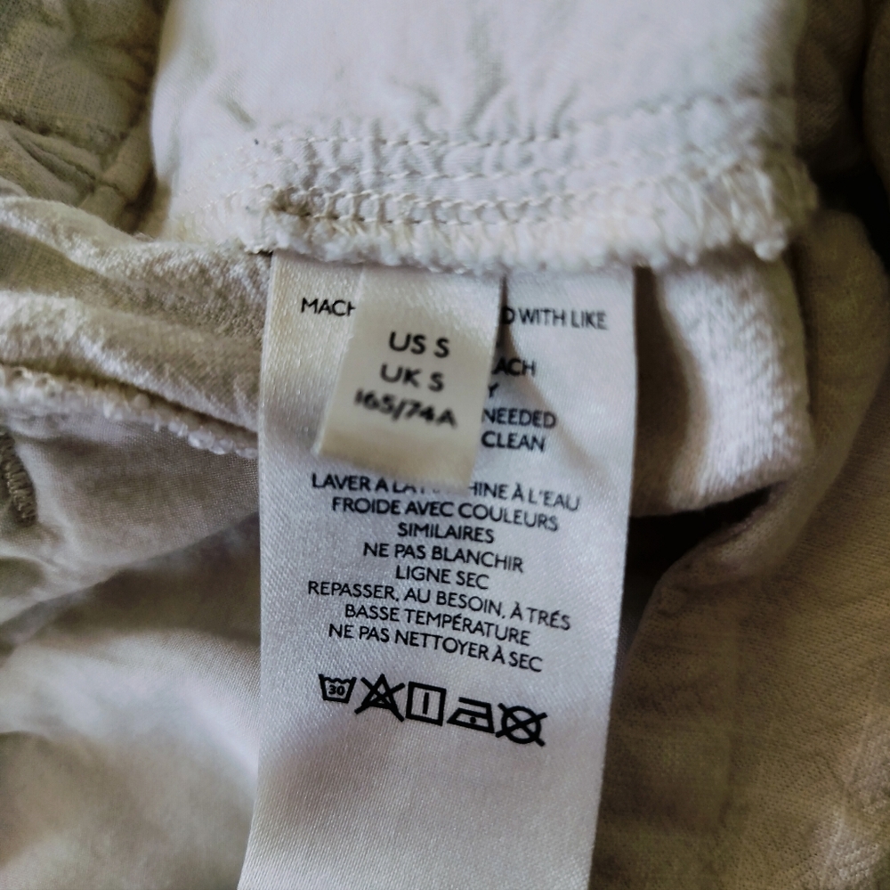 Free People Women's Linen Viscose Pleated Wide Leg Pants Pockets Size Small - Picture 10 of 11